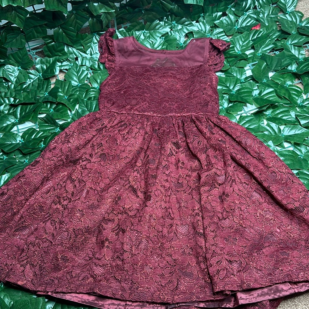 COPY - Wine colored Kids Dress